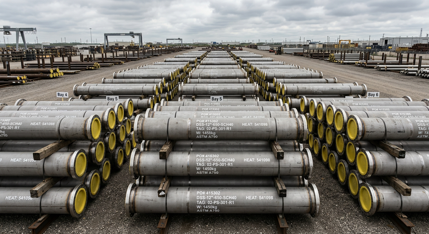 Duplex stainless steel pipe spools ready for offshore installation